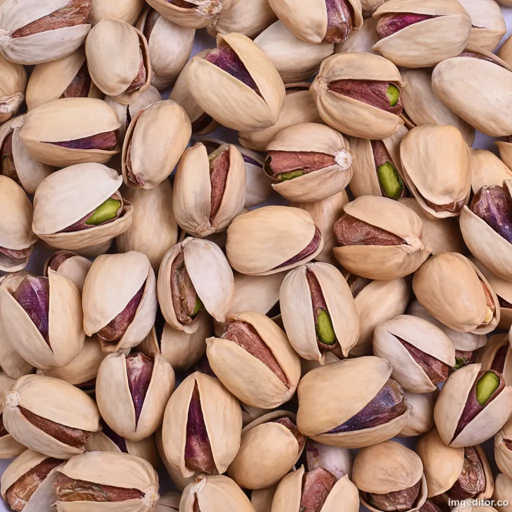 how mechanically opened pistachio looks