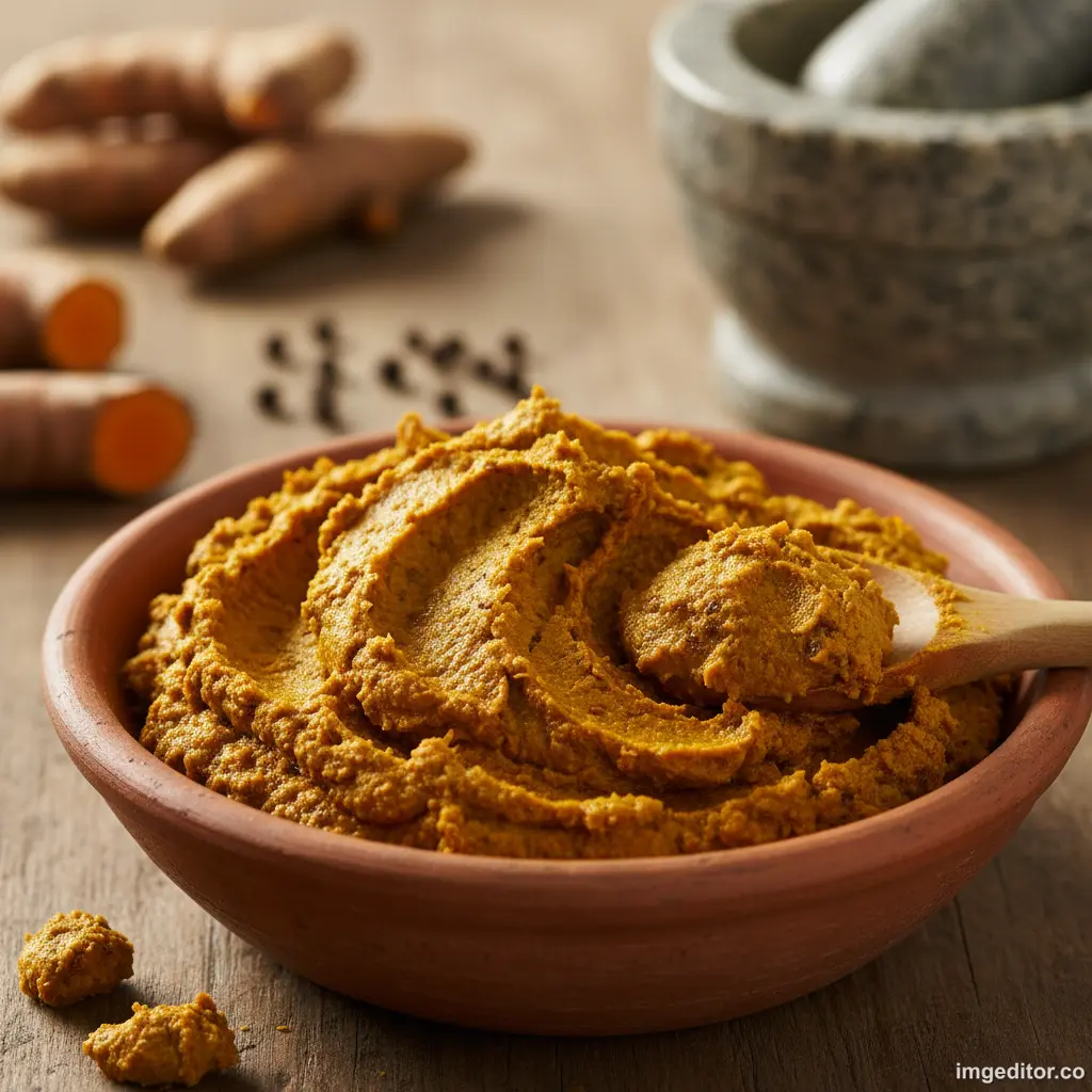 Paste, one of the used forms of turmeric